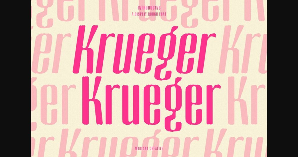 Krueger Font Poster 3