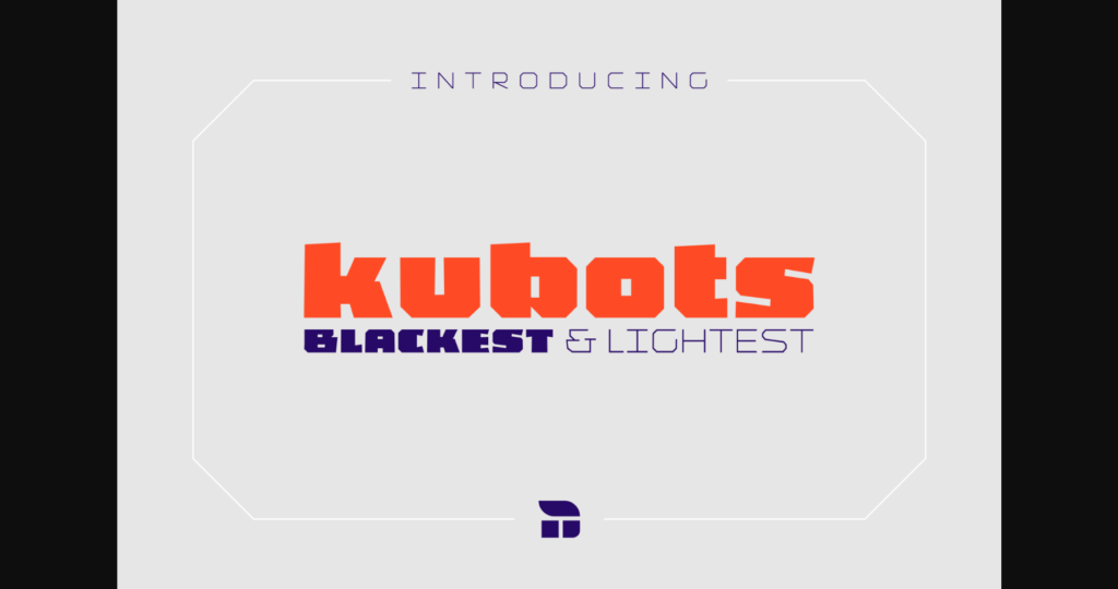 Kubots Font Poster 1