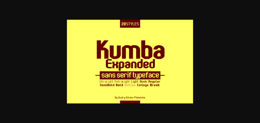 Kumba Expanded Font Poster 1