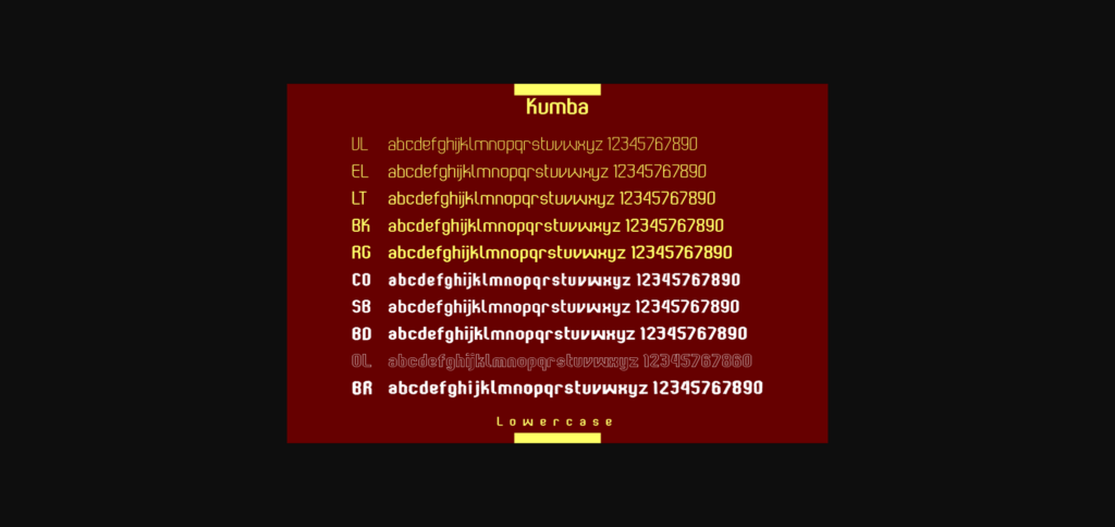 Kumba Expanded Font Poster 5