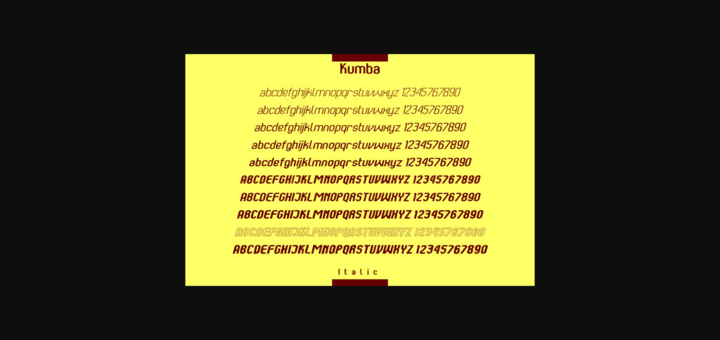 Kumba Expanded Font Poster 6