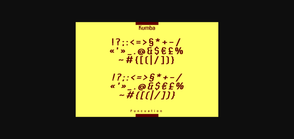 Kumba Expanded Font Poster 7