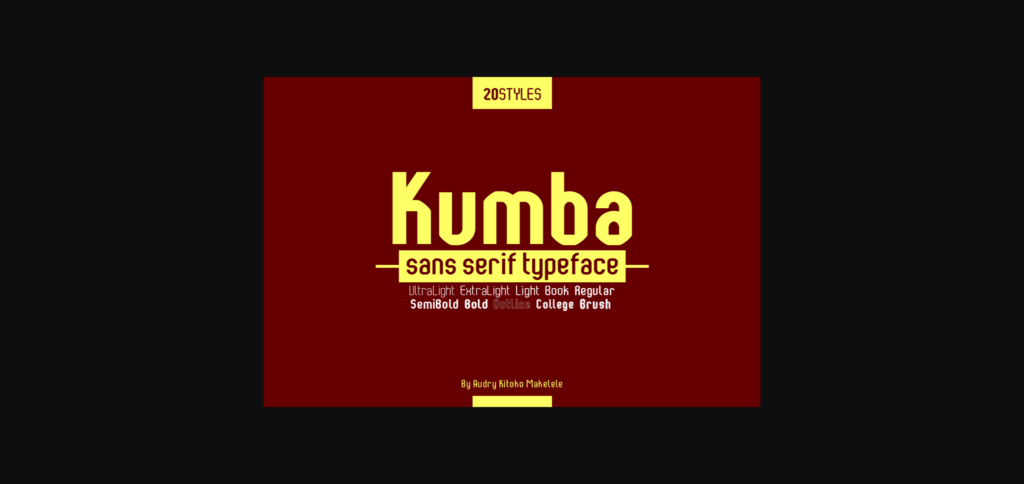 Kumba Font Poster 1