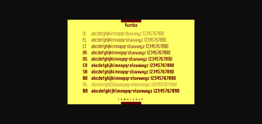 Kumba Font Poster 5