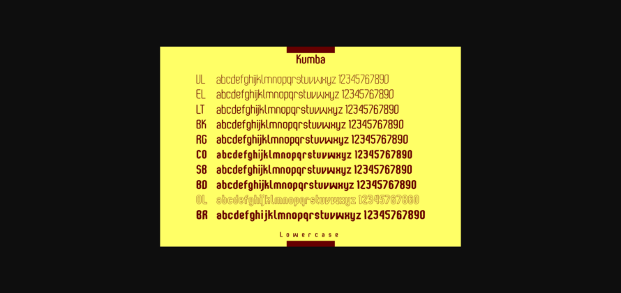 Kumba Font Poster 5