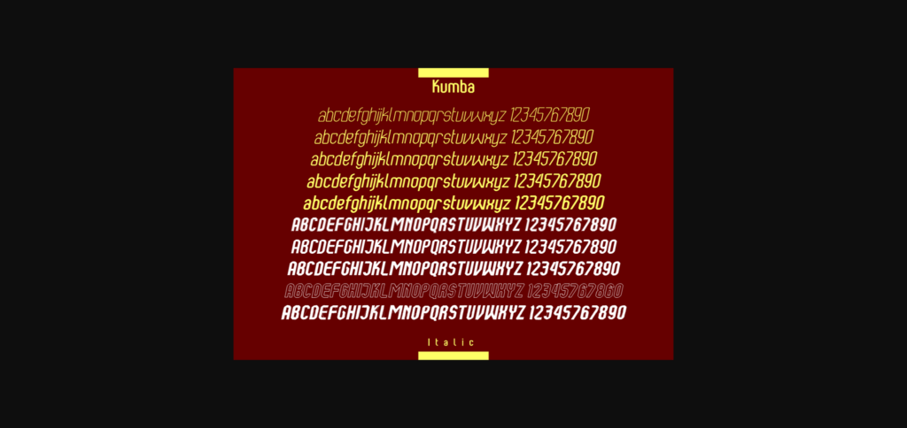 Kumba Font Poster 6