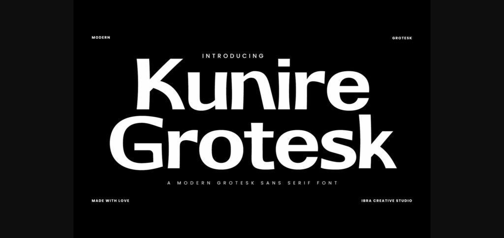 Kunire Grotesk Font Poster 3