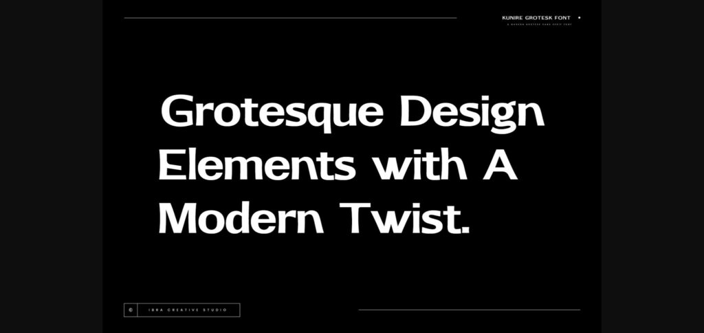 Kunire Grotesk Font Poster 4