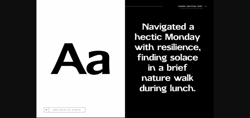 Kunire Grotesk Font Poster 7