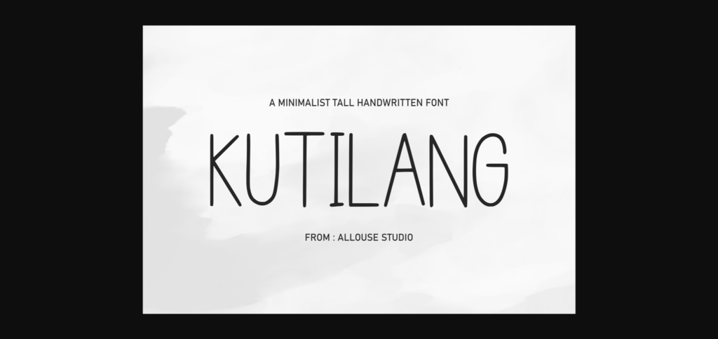 Kutilang Font Poster 3