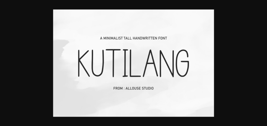 Kutilang Font Poster 1