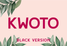 Kwoto Black Font