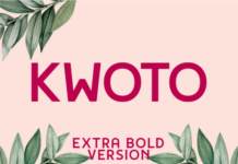 Kwoto Extra Bold Font