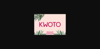 Kwoto Medium Font Poster 1