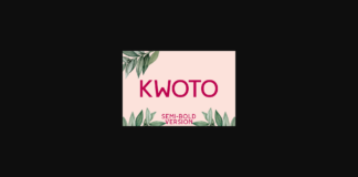 Kwoto Semi-Bold Font Poster 1