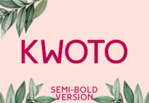 Kwoto Semi-Bold Font