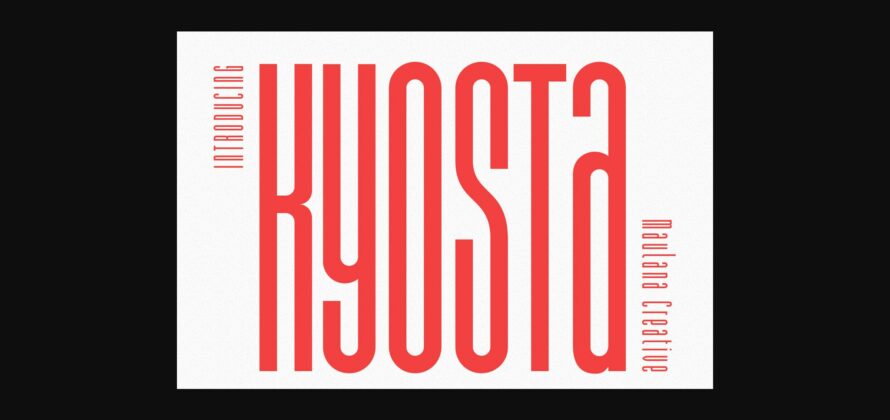 Kyosta Font Poster 3