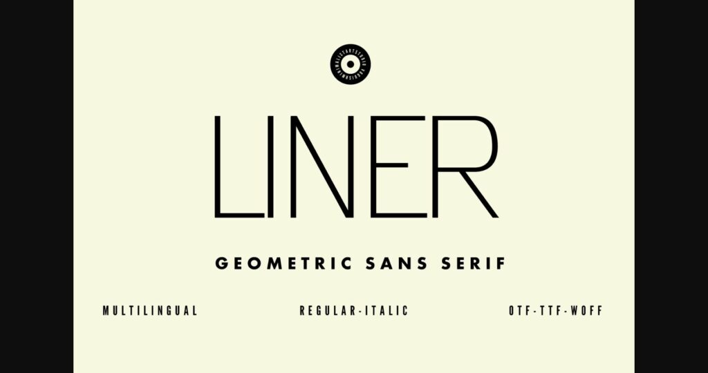 Liner Font Poster 3