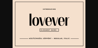 Lovever Font Poster 1