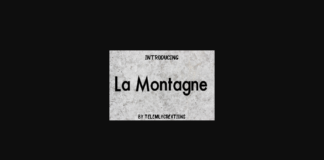 La Montagne Font Poster 1