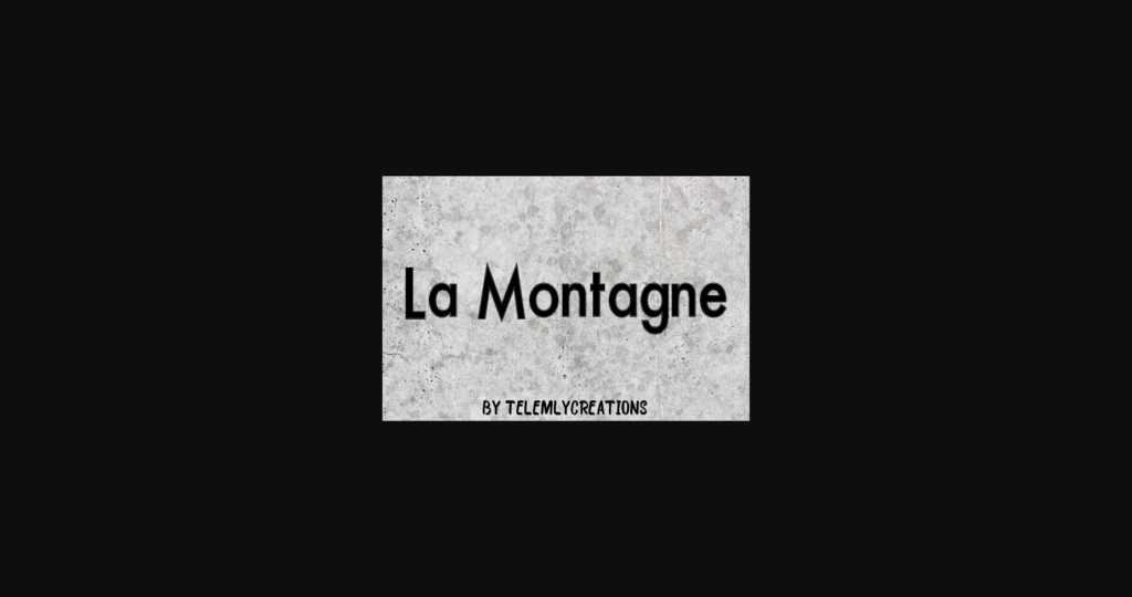 La Montagne Font Poster 4