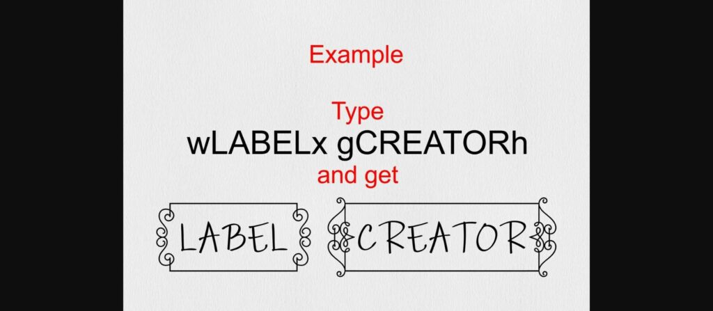 Label Creator Font Poster 6