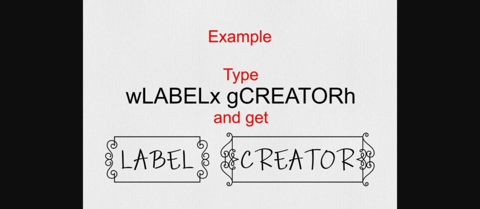 Label Creator Font Poster 6