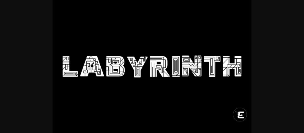 Labyrinth Font Poster 3