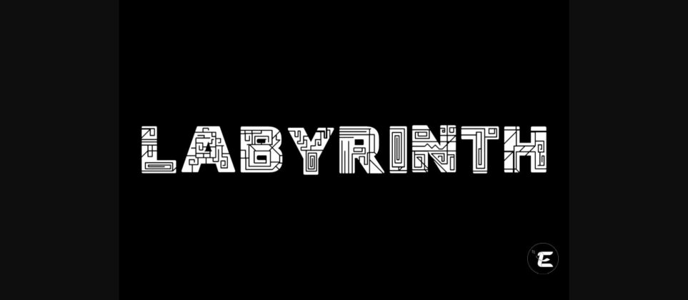 Labyrinth Font Poster 3