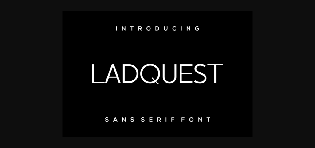 Ladquest Font Poster 3