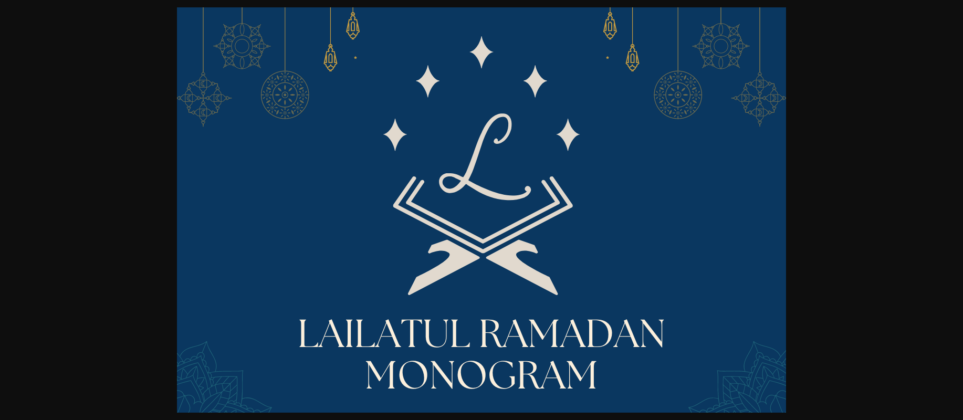 Lailatul Ramadan Monogram Font Poster 3