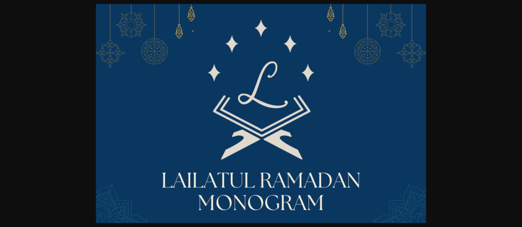 Lailatul Ramadan Monogram Font Poster 1