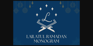 Lailatul Ramadan Monogram Font Poster 1