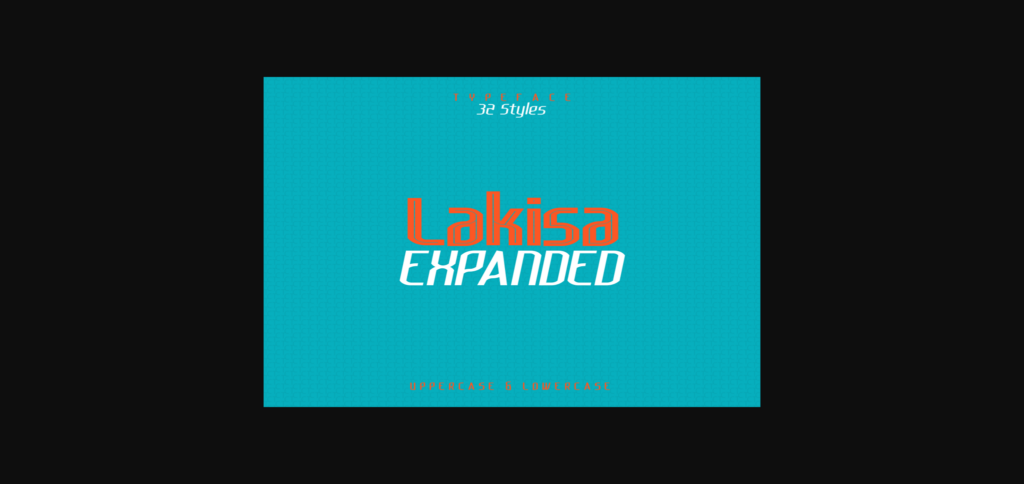 Lakisa Expanded Font Poster 3