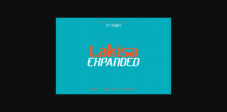 Lakisa Expanded Font Poster 1