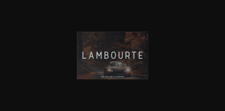 Lambourte Font Poster 1