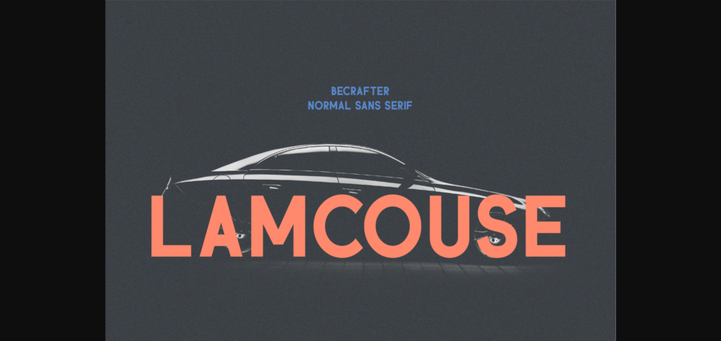 Lamcouse Font Poster 3