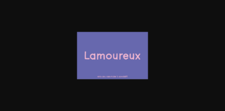 Lamoureux Font Poster 1