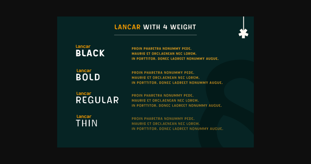 Lancar Font Poster 4