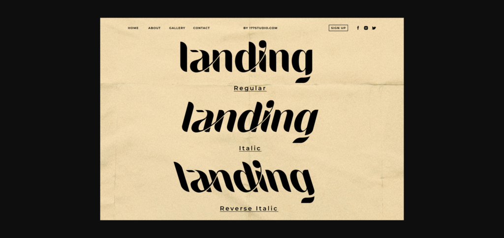 Landing Font Poster 10