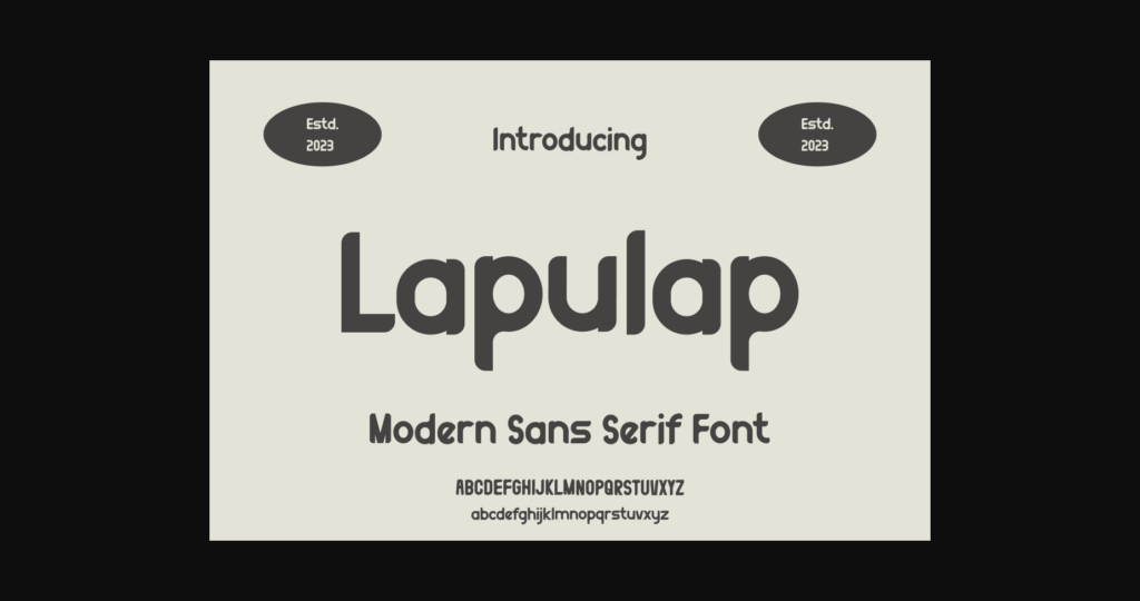 Lapulap Font Poster 3