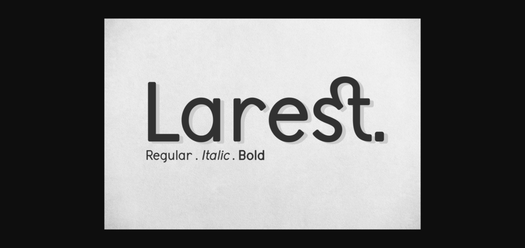 Larest Font Poster 3