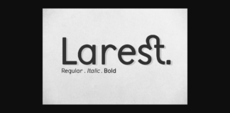 Larest Font Poster 1