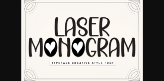 Laser Monogram Font Poster 1