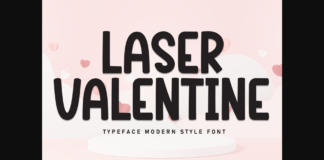 Laser Valentine Font Poster 1