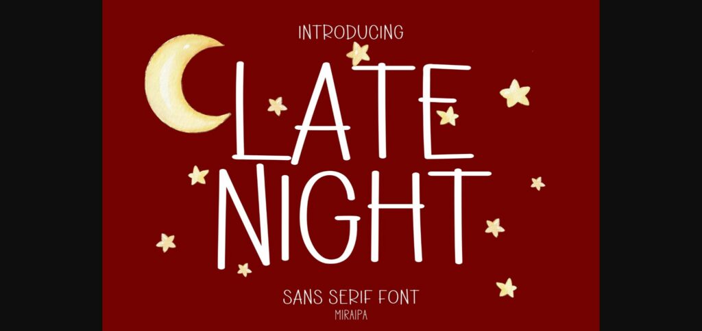 Late Night Font Poster 3