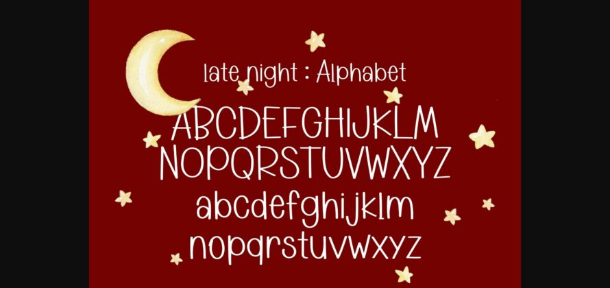 Late Night Font Poster 5