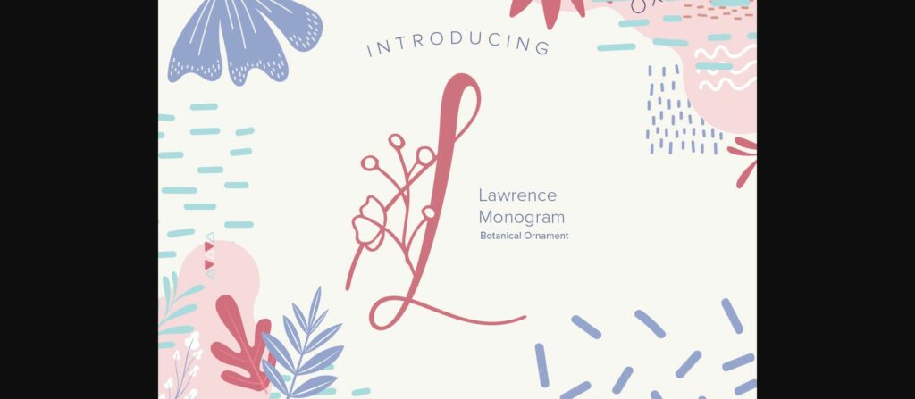 Laurence Monogram Font Poster 1