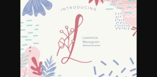 Laurence Monogram Font Poster 1