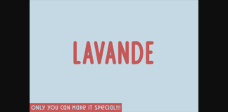 Lavande Font Poster 1